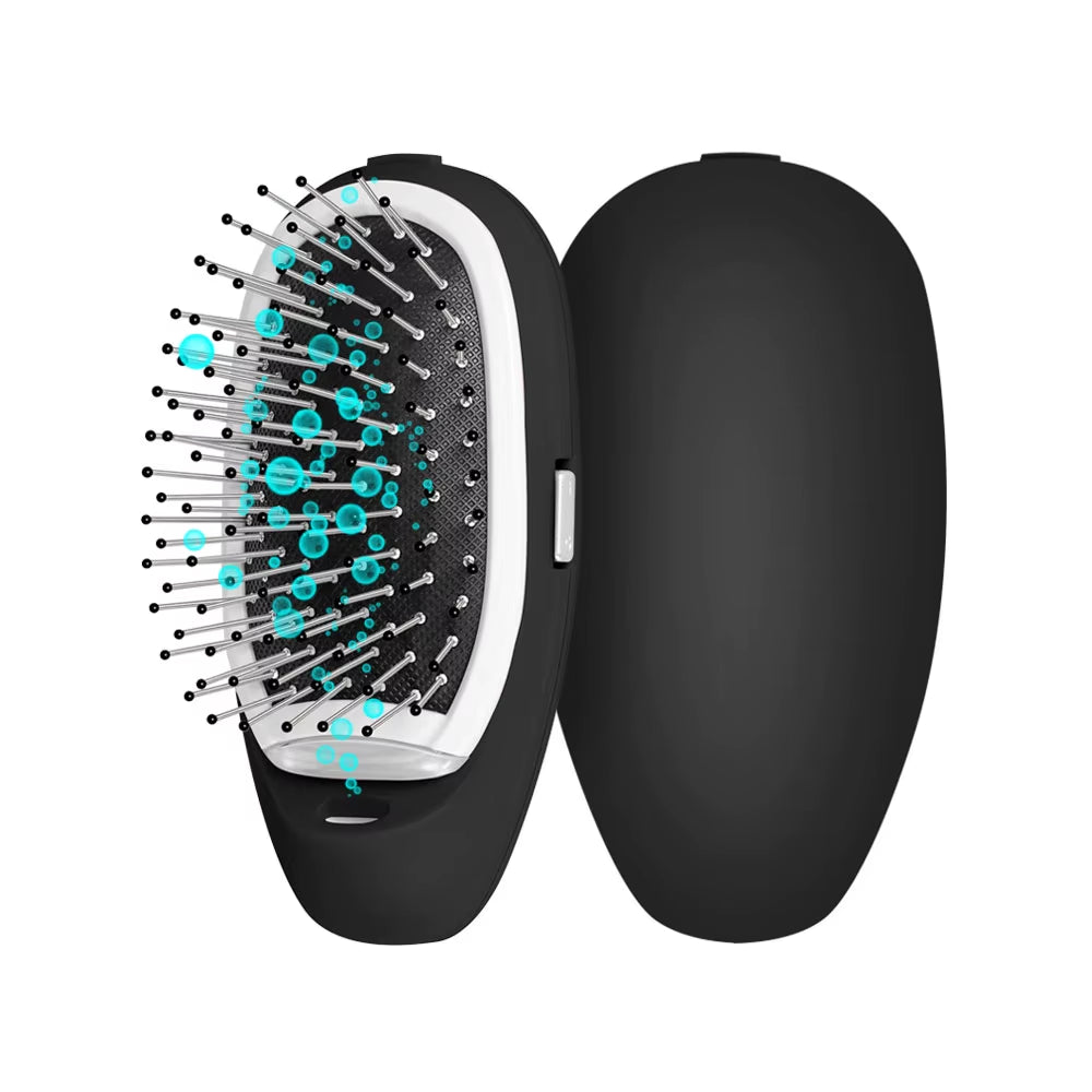 Black Ionic Styling Hairbrush Matte Ions Hair Brush Comb Hair Modeling Magic Beauty Massage Hairbrush Makes Hair Softer Shinier