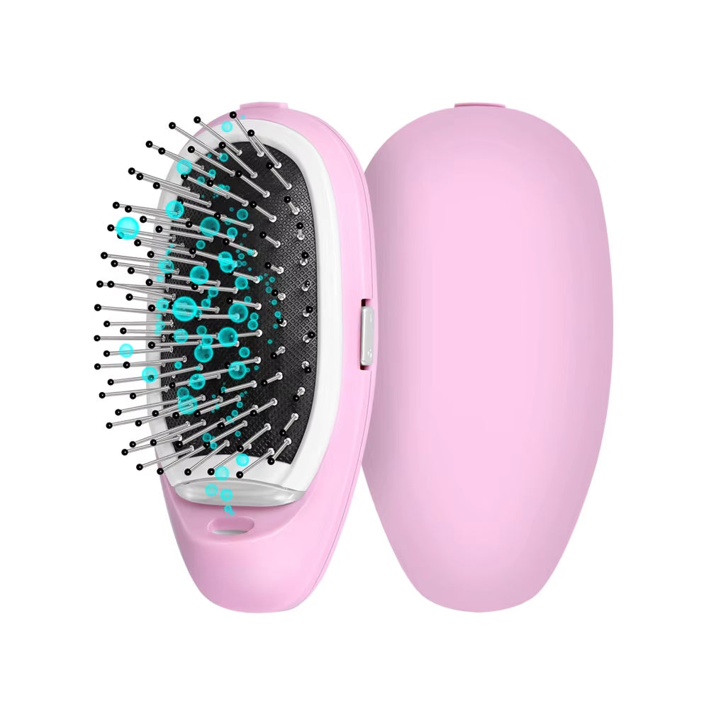 Black Ionic Styling Hairbrush Matte Ions Hair Brush Comb Hair Modeling Magic Beauty Massage Hairbrush Makes Hair Softer Shinier